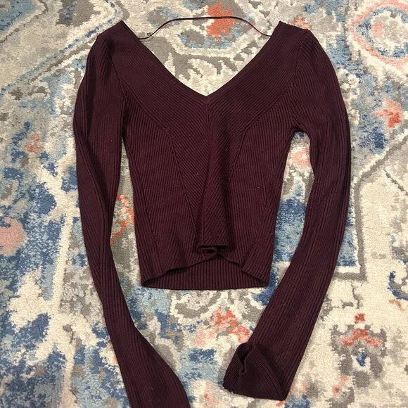 Pacsun Long Sleeve Magenta Sweater - Picture 1 of 3